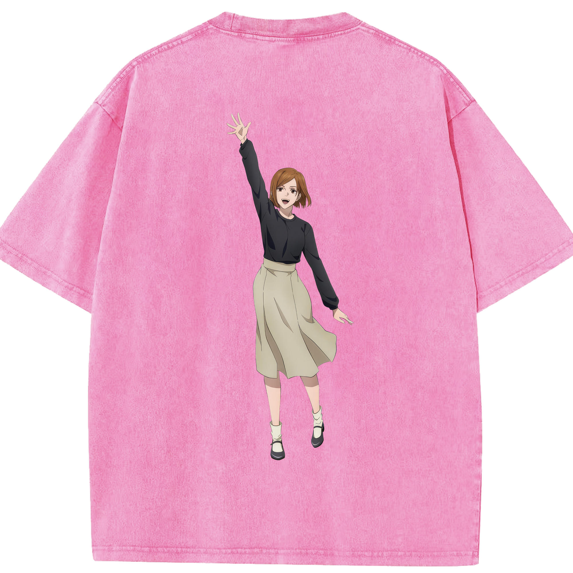 （画像用） 呪術廻戦 Jujutsu Kaisen 綿100% ヴィンテージ風 半袖Tシャツ（背面プリント）